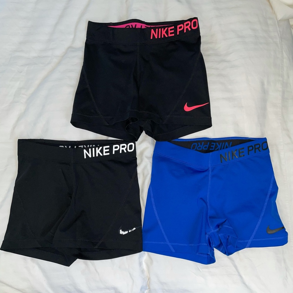 ❌ SOLD ❌ 3 Pairs of Nike Pro Spandex Shorts Bundle